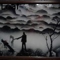 Jesse Leaf - No Escape spray paint art - Paintings
